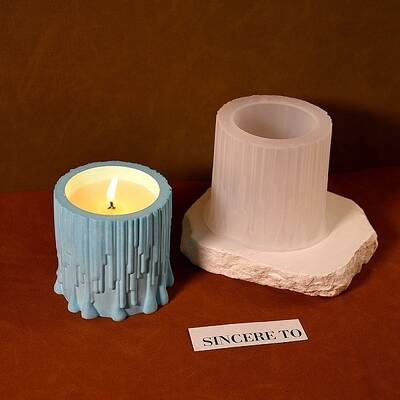 Column DIY Candle Holder Silicone Molds