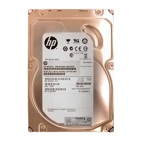 677191-001 HP 1TB 3Gb/s SATA 7200 3.5-Inch Hard Drive