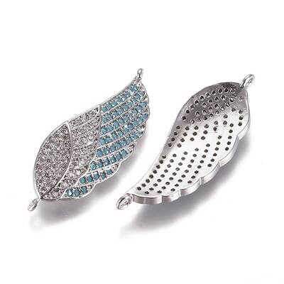Brass Micro Pave Cubic Zirconia Links connectors