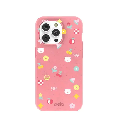 Bubblegum Pink Pretty Picnic iPhone 14 Pro Case