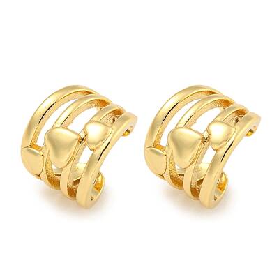 Brass Cuff Earrings