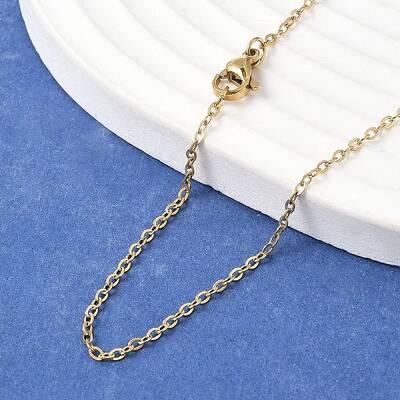 PVD Vacuum Plating 304 Stainless Steel Cable Chain Necklaces
