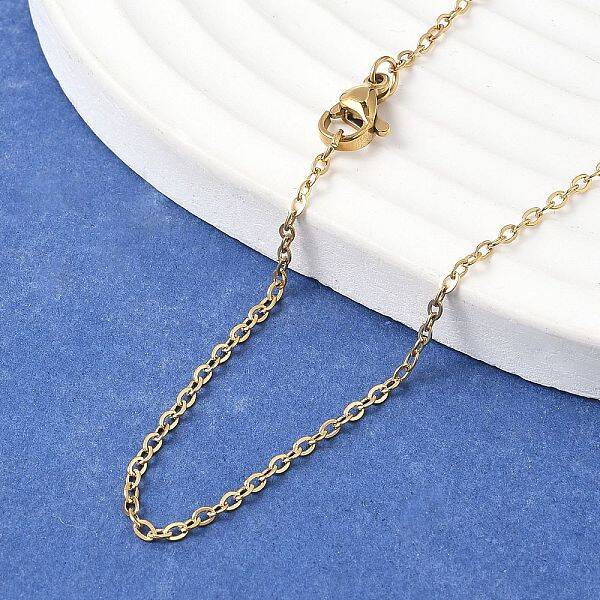 PVD Vacuum Plating 304 Stainless Steel Cable Chain Necklaces