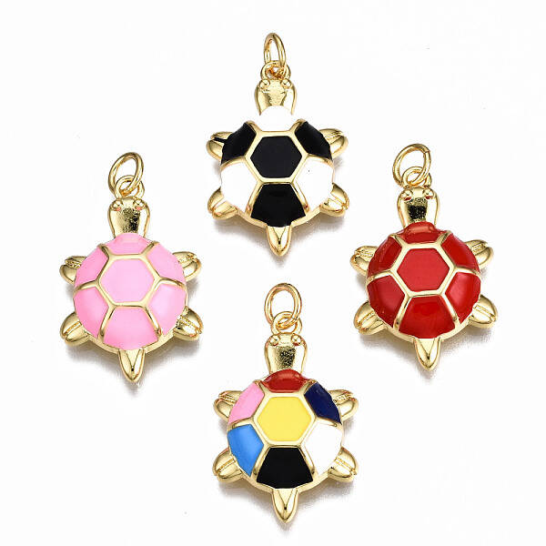 Brass Enamel Pendants