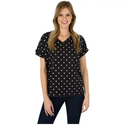 Animal Print Dolman Blouse - Full Drop Cats - L