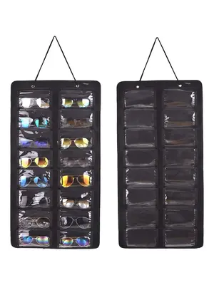 16-grid Sunglasses Storage Box, Dustproof Sunglasses Organizer, Wall Mounted Sunglasses Organizer, Glasses Organizer, Eyewear...