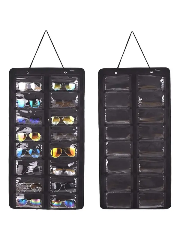 16-grid Sunglasses Storage Box, Dustproof Sunglasses Organizer, Wall Mounted Sunglasses Organizer, Glasses Organizer, Eyewear...