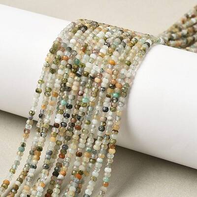 Natural Green Rutilated Quartz Beads Strands