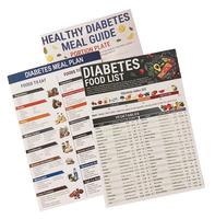 3 Count Diabetes Food List & Meal Planner  Low Gl Foods, Calories, Glycemic Index, and Vitamin Chart