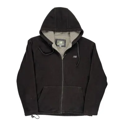 Fleece Lined New Balance Fleece Jacket - Medium Black Polyester | Size: medium