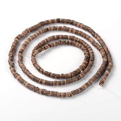 Natural Coconut Column Bead Strands