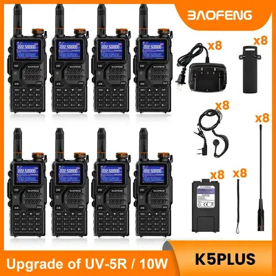 BAOFENG Radio K5PLUS 10W Max Power Long Range Handheld Ham Radio, Rechargeable Walkie Talkie Long Range Two Way GMRS Radio wi...