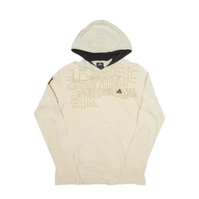 ADIDAS 2008 Hoodie Cream Pullover Mens L