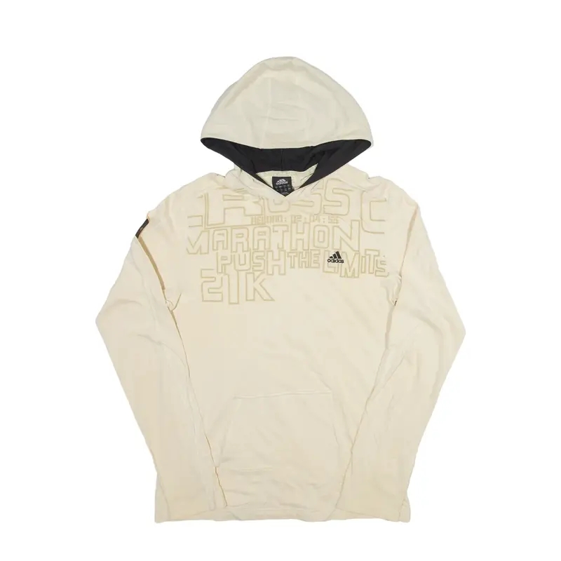 ADIDAS 2008 Hoodie Cream Pullover Mens L