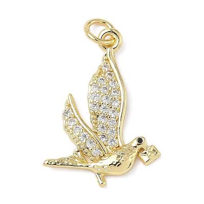 Brass Micro Pave Cubic Zirconia Pendants