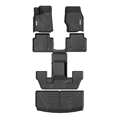 Floor Mats & Cargo Liner Fit for Jeep Grand Cherokee L 2021-2025 6 Seat for 1-3 Rows and Trunk Full Set Mats Automotive(Witho...