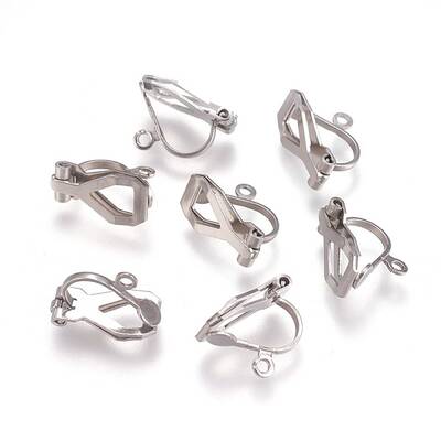Tarnish Resistant 304 Stainless Steel Clip-on Earring Findings