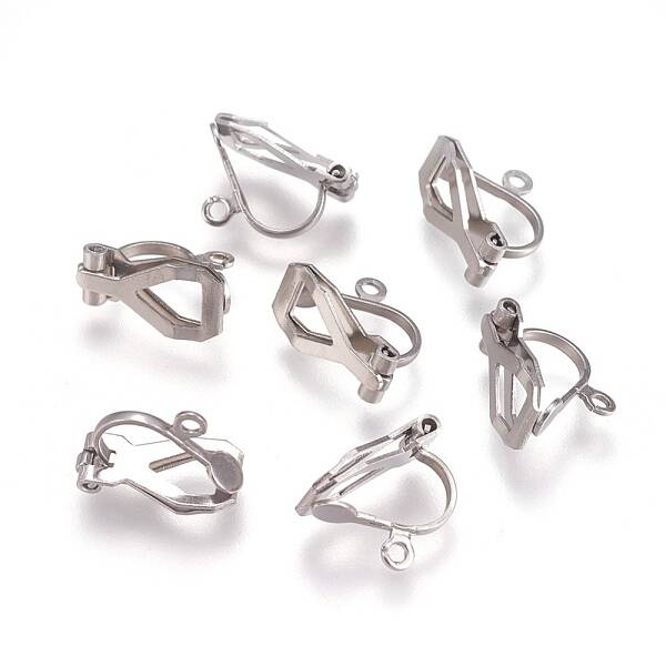 Tarnish Resistant 304 Stainless Steel Clip-on Earring Findings