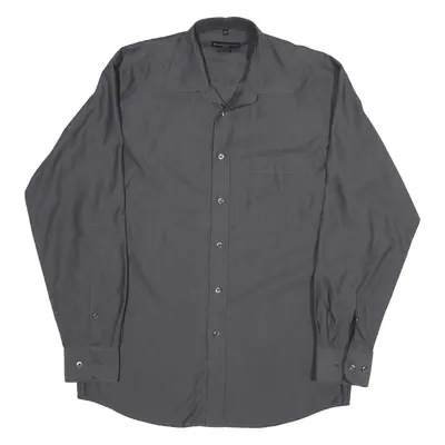 RENATO CAVALLI Plain Shirt Grey Long Sleeve Mens M
