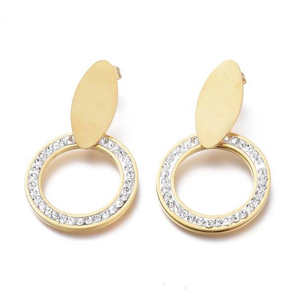 304 Stainless Steel Dangle Stud Earrings