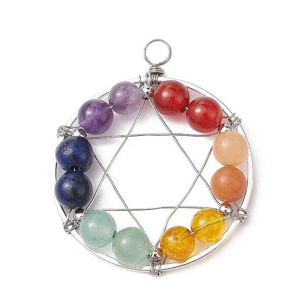 Gemstone Copper Wire Wrapped Pendants