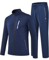 MoFiz Mens Tracksuit Jogging Warm Up Full Zip RunningSweatsuit Comfortable Outfits Casual Athletic Pants Full zip Jacket 2 Pi...
