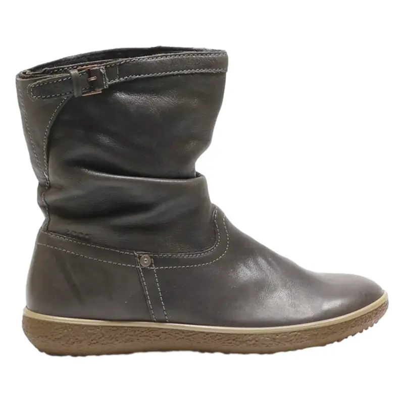 ECCO Ankle Boots Black Leather Womens UK 5