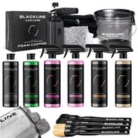 BLACKLINE BLACKOUT KIT – Complete Car Detailing Bundle with Foam Cannon, Drying Towel, Wash Mitt, Ultra Foam, Tire Dressing...
