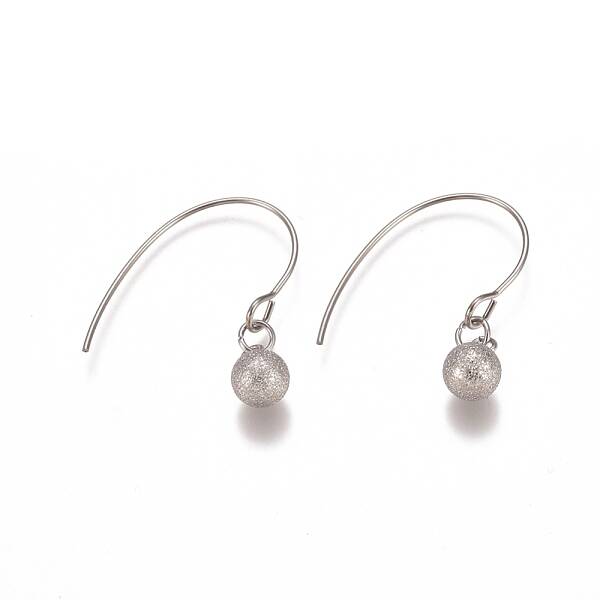 Non-Tarnish Ball 304 Stainless Steel Dangle Earrings