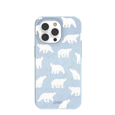 Powder Blue Ice Bears iPhone 14 Pro Case