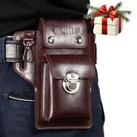 Phone Pouch Leather Belt bag Holster Case Compatible with iPhone, Samsung Mobile phones below 6.3 inches Christmas gift, New ...