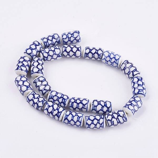 Handmade Blue and White Porcelain Beads