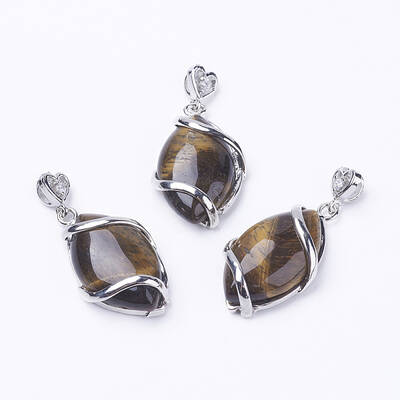 Natural Tiger Eye Pendants