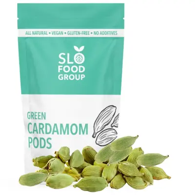 Slofoodgroup Green Cardamom Pods Whole Cardamom Pods for Cooking and Baking Spice