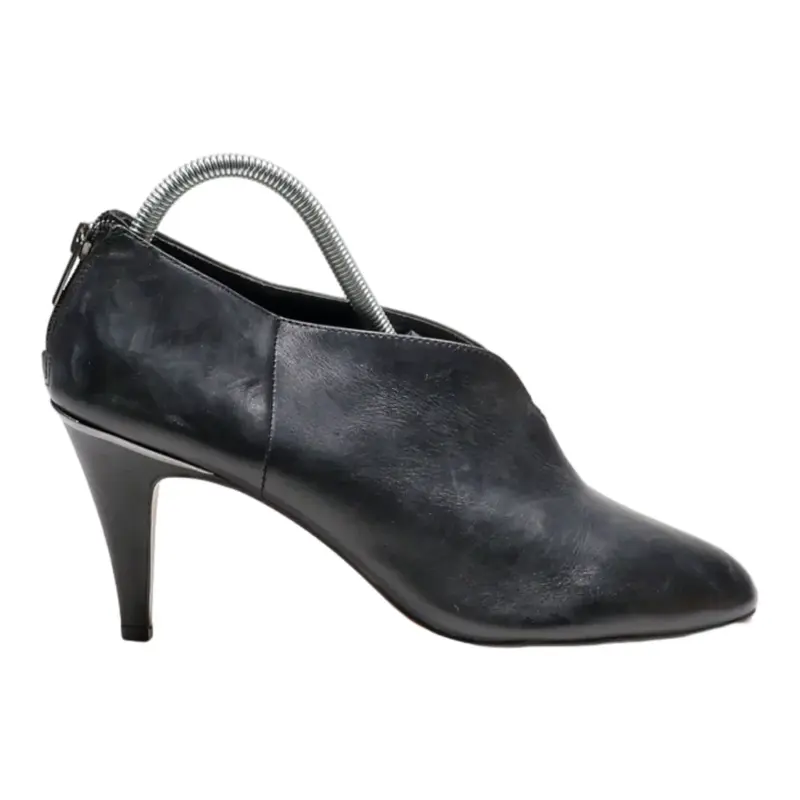 VINCE CAMUTO Ankle Pump Heels Black Leather Womens UK 8