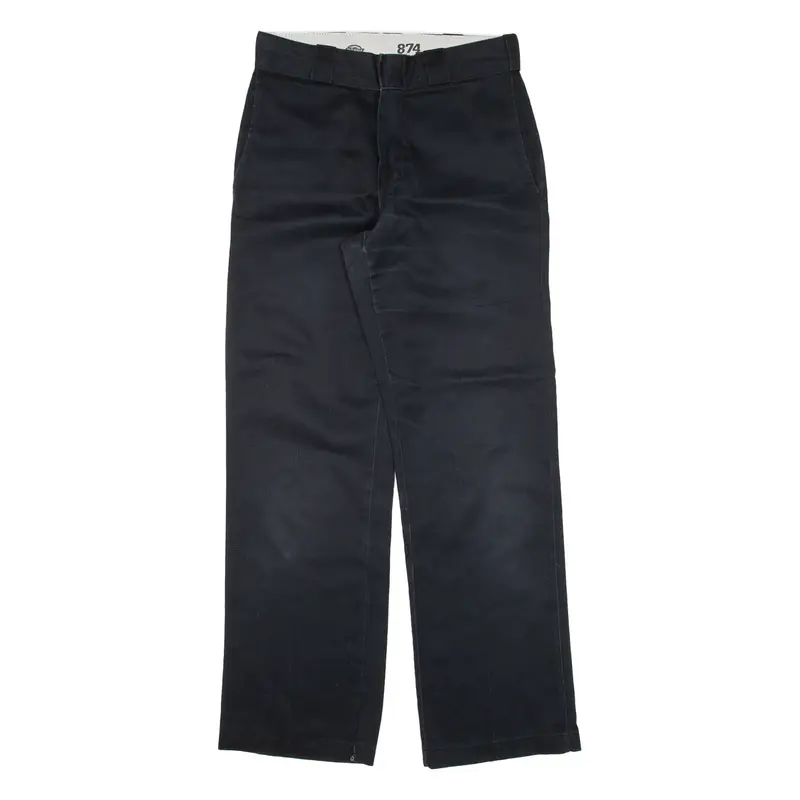 DICKIES 874 Workwear Mens Trousers Black Regular Straight W28 L30