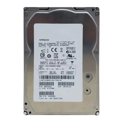 0B24539 Hitachi 300GB 6Gb/s SAS 15000 3.5-inch 64MB Hard Drive
