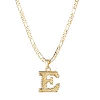03 Ladies and gentlemen's couple accessories, letter necklace gold 18K gold-plated Gothic A-Z letter pendant necklace, men's ...