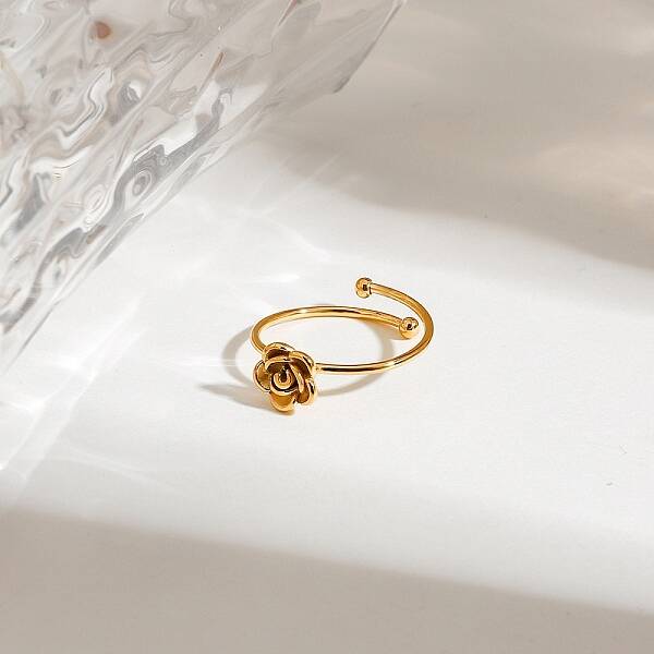 304 Stainless Steel Open Cuff Rings for Women