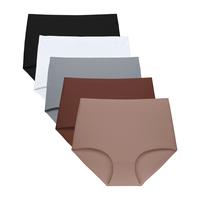 FallSweet Women's Seamless High Waist Briefs Underwear No Show Paties Multi-Pack