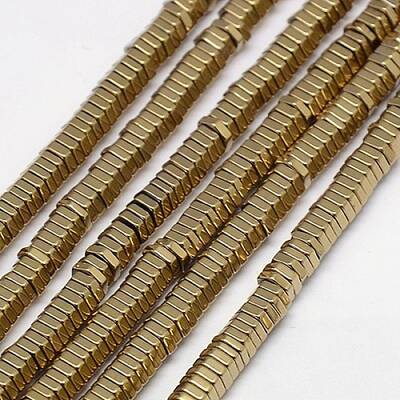 Electroplate Non-magnetic Synthetic Hematite Beads Strands