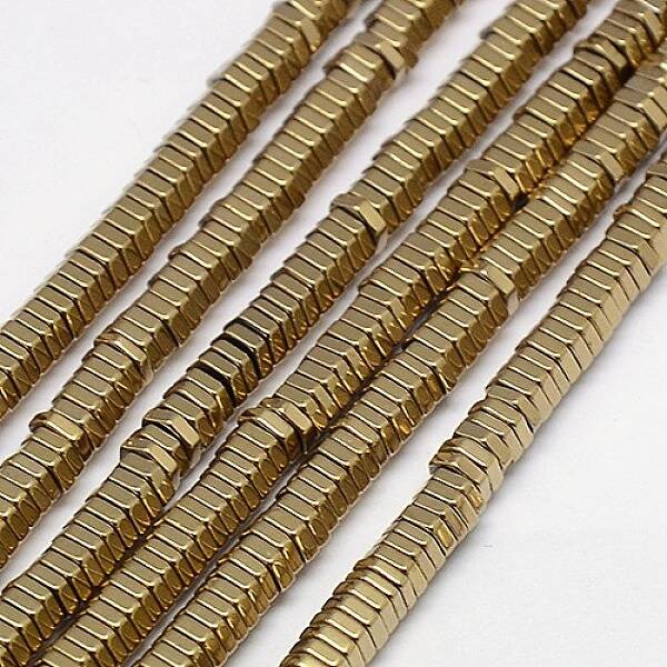 Electroplate Non-magnetic Synthetic Hematite Beads Strands