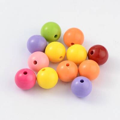Opaque Chunky Bubblegum Acrylic Beads