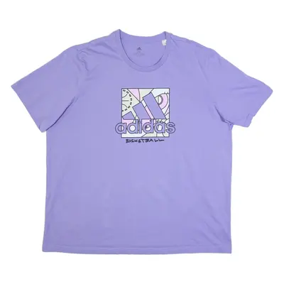 ADIDAS Basketball Mens T-Shirt Purple XL