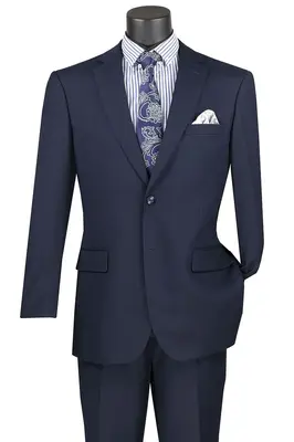 Professional Look Vinci Men's Wool Feel Business Suit Professional Look for Executives