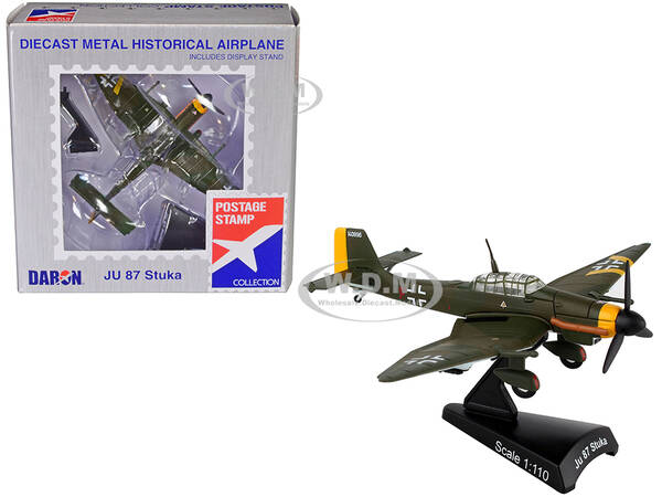 Junkers JU 87 Stuka Aircraft World War II German Luftwaffe 1/110 Diecast Model Airplane by Postage Stamp