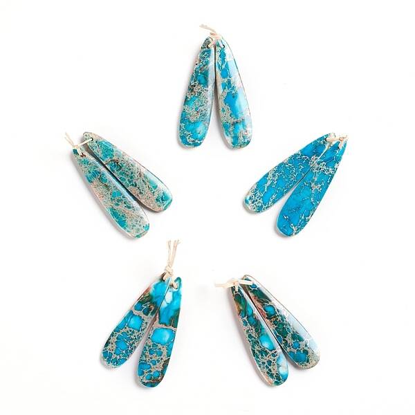 Natural Imperial Jasper Pendants