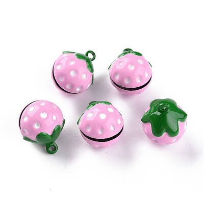 Baking Painted Brass Bell Pendants
