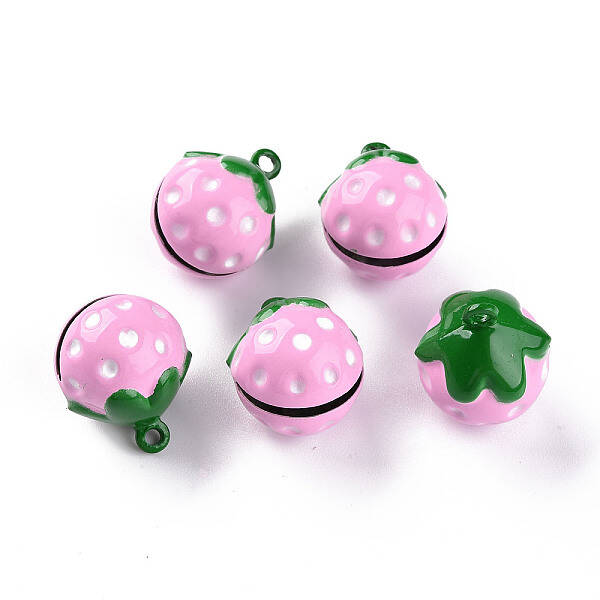 Baking Painted Brass Bell Pendants