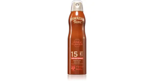 Hawaiian Tropic Glowing Protection Dry Oil Protective Sun Spray SPF 15 177 ml